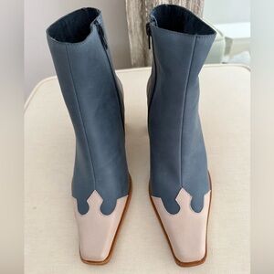 Jeffrey Campbell, never been worn, western booties. Blue, grey and taupe.